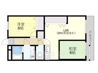 スクエアメゾン奈良阪【2階】の間取り