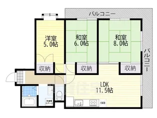 アミティエ草津【2階】の間取り