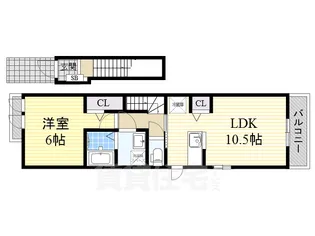 エレガントハーモニー1番館【2階】の間取り