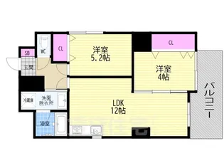 Orchid Court四条大宮【4階】の間取り