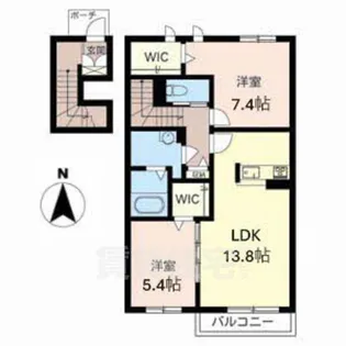 フルゥール藤原京【201号室】の間取り