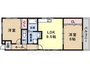ボヌール【1階】の間取り
