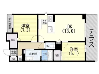 Via Sole 六甲道【3階】の間取り