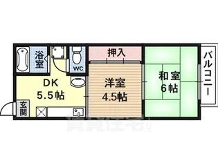 スイートム塚原【202号室】の間取り