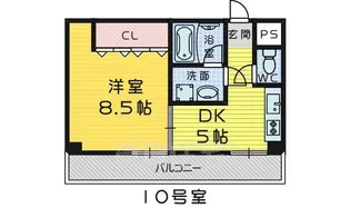 パーク大浜【2階】の間取り