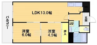アサワハイツ【3階】の間取り