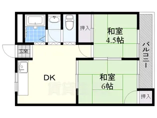 メゾン富田【1階】の間取り