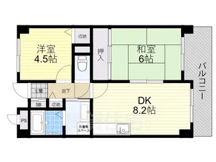 シロハイヌ吉田【2階】の間取り