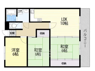 ADUKO一条池【5階】の間取り