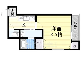 フジパレス三津屋6番館【2階】の間取り