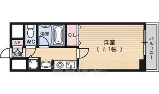 ベラジオ五条烏丸【7階】の間取り