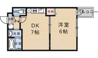 フォルトゥーナ中堂寺【3階】の間取り