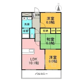 GRANDHILLS KAMINOKURA【3階】の間取り