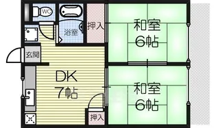 コーポ西取石【1階】の間取り