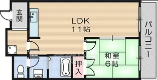 グランデージ元浜【4階】の間取り