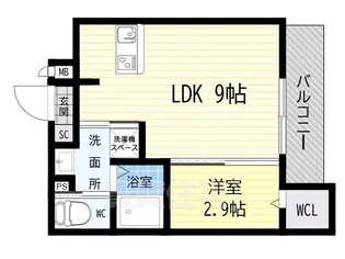 ワコーレヴィータ伊丹西台【1階】の間取り