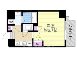 ソルテラスOSAKA塚本【9階】の間取り
