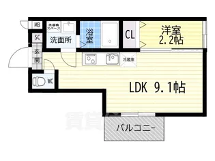 ワコーレヴィータ伊丹西台【4階】の間取り