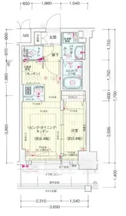 プレサンス新大阪ジェイズ【7階】の間取り