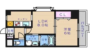 AXIS LIFE四天王寺【2C号室】の間取り
