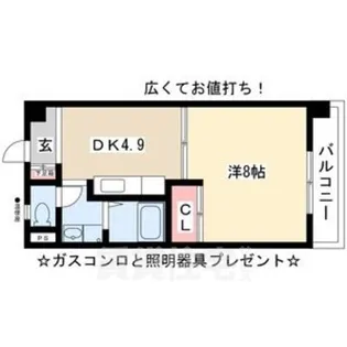 ヴィラ大宮【1階】の間取り