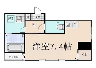 フレール烏丸五条【2階】の間取り