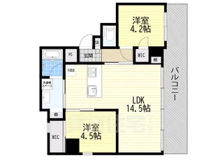アウスレーベン都島1【8階】の間取り