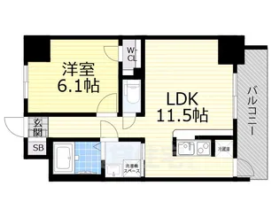 S-RESIDENCE新大阪駅前【9階】の間取り