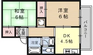 セジュール辻井【206号室】の間取り