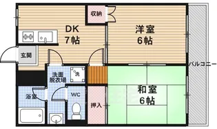 西喜マンション【1階】の間取り