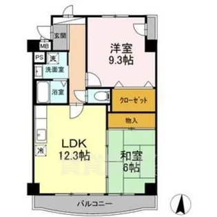 エーリス庄内【3階】の間取り