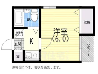 THREE FIELD和田岬【4階】の間取り