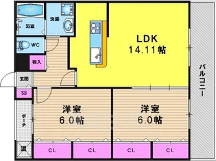 プリマヴェーラ1【1階】の間取り