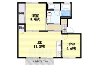 エトワール朝倉A【1階】の間取り