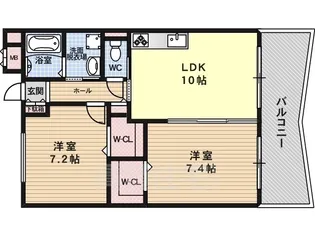 サントルリヴァージュ参番館【9階】の間取り