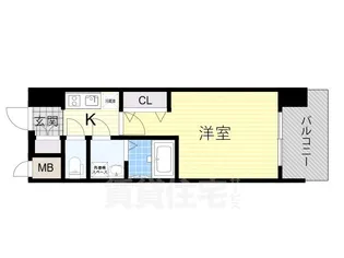 レジュールアッシュ塚本レジデンス【9階】の間取り