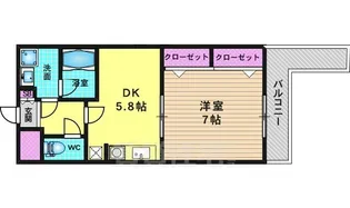 Uluru東向日【3階】の間取り