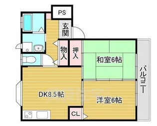 山越FLORA GARDEN【2階】の間取り
