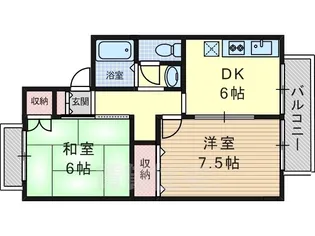 エンゼルハイム桂川【1階】の間取り