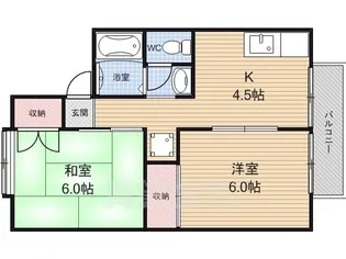 セジュール東代【203号室】の間取り