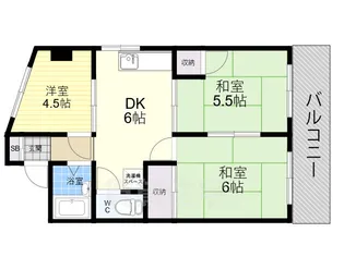 シロハイヌ湯里【505号室】の間取り