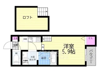 ハーモニーテラス深草佐野屋敷町【2階】の間取り