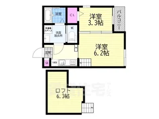 「ハーモニーテラス深草佐野屋敷町」【2階】の間取り