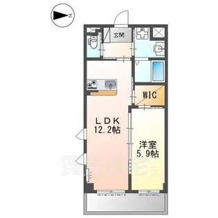 レアグランツ東難波1【2階】の間取り