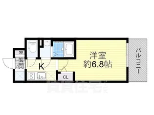 エスリード大阪平野プライム【6階】の間取り