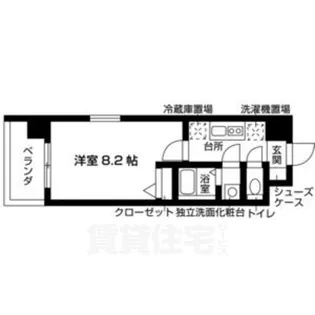 フェリスガーデン御陵【1階】の間取り