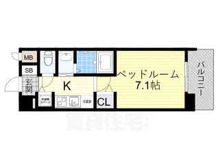 オーキッドレジデンス塚本【5階】の間取り
