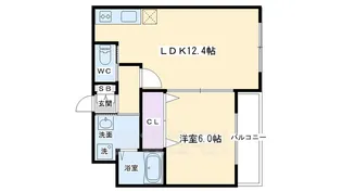 Shining壬生離宮【4階】の間取り
