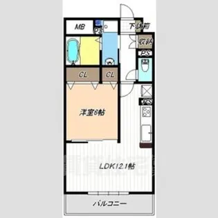 ディアコートK2【1階】の間取り