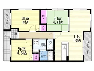 ハイエスト滝川【2階】の間取り